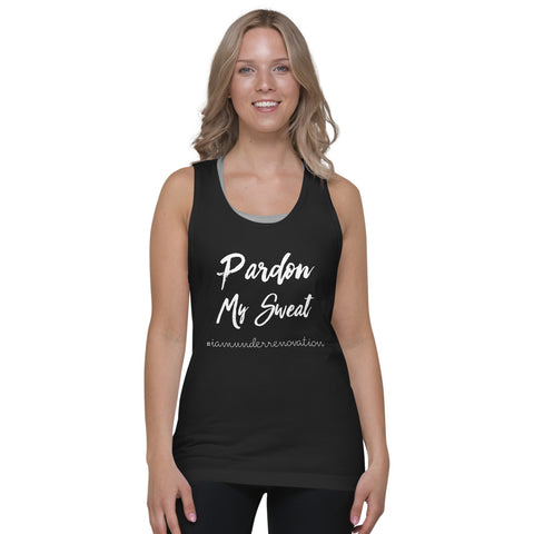 Signature Classic tank top (unisex) - Black/Gray with White