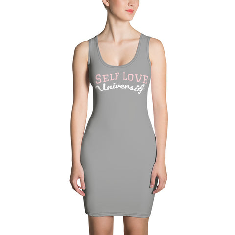 Self Love University Comfort Dress (Gray) Sizes XS-XL