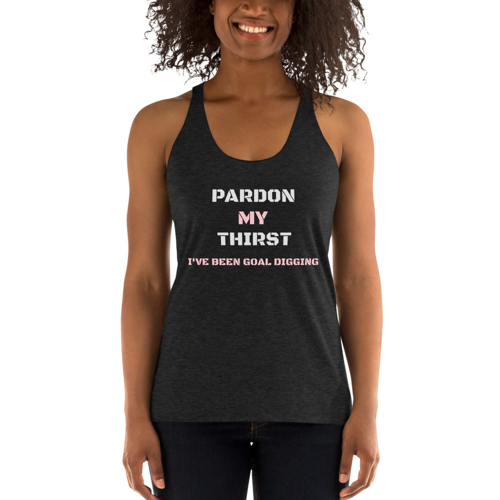 GOAL DIGGER Women's Racerback Tank Sizes: S-2XL