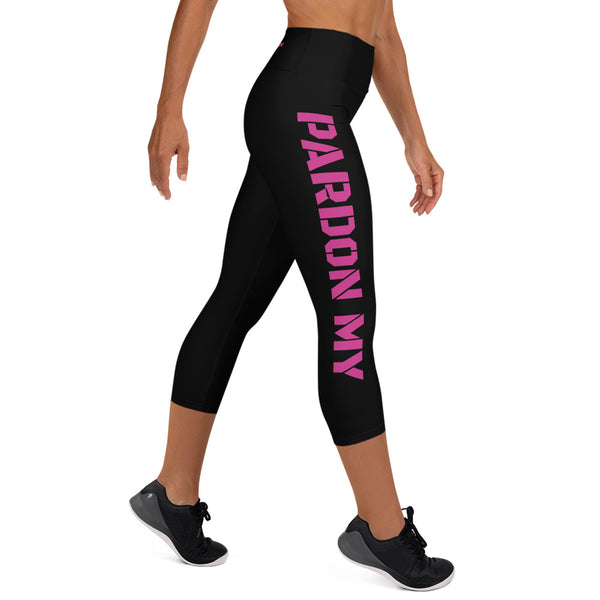 PARDON MY SWEAT Yoga Capri Leggings Sizes XS-XL