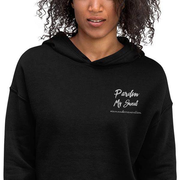 Signature Embroidered Crop Hoodie Sizes S-2XL