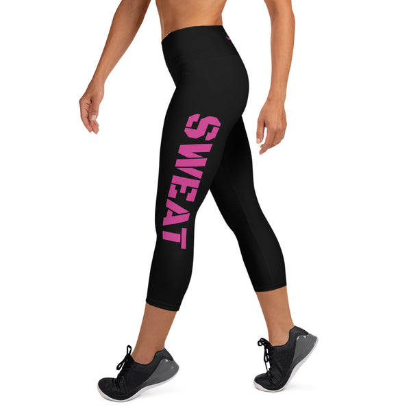 PARDON MY SWEAT Yoga Capri Leggings Sizes XS-XL