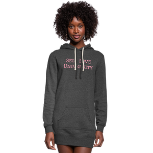 Self Love University Hoodie Dress - heather black